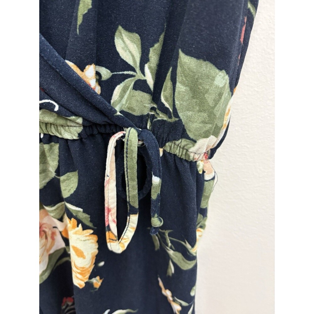 J For Justify Women’s Romper Floral XL Short Sleeve Surplice Neck Elastic Waist - Picture 10 of 11